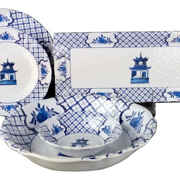 Original Pagoda Melamine Dinnerware Collection for wholesale by The Enchanted Home