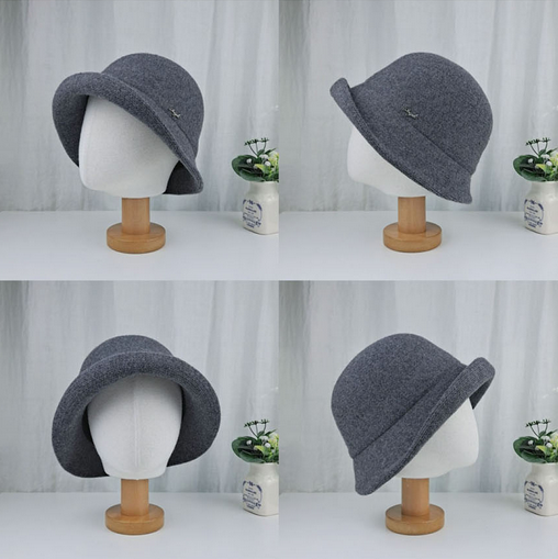 Comfortarians - Vendita all'ingrosso Cappello da pescatore - Donna - Cappello a secchiello in lana regolabile da donna, blocchi di colore, autunno inverno2