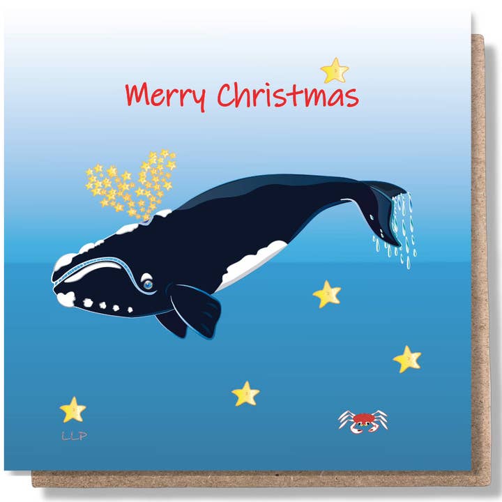 Card Christmas Whale for wholesale by Lucky Little Penguins