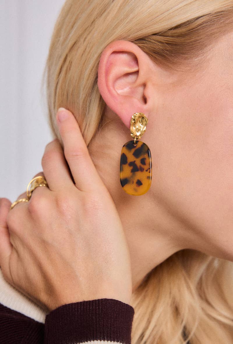 Or Boucles d'oreille en acier inoxydable 124RX182 en vente sur Faire1