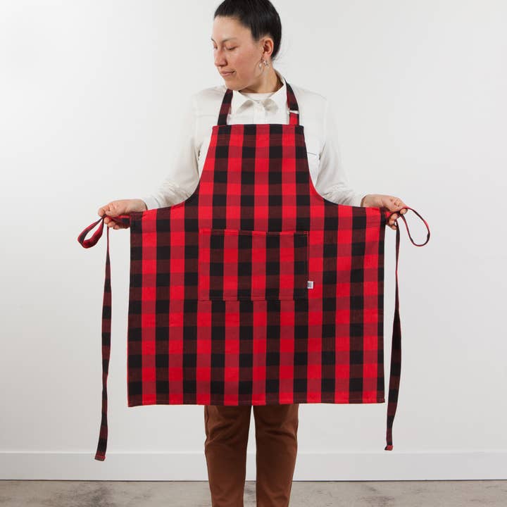 Danica Brands - Wholesale Apron - Buffalo Check Chef Apron3