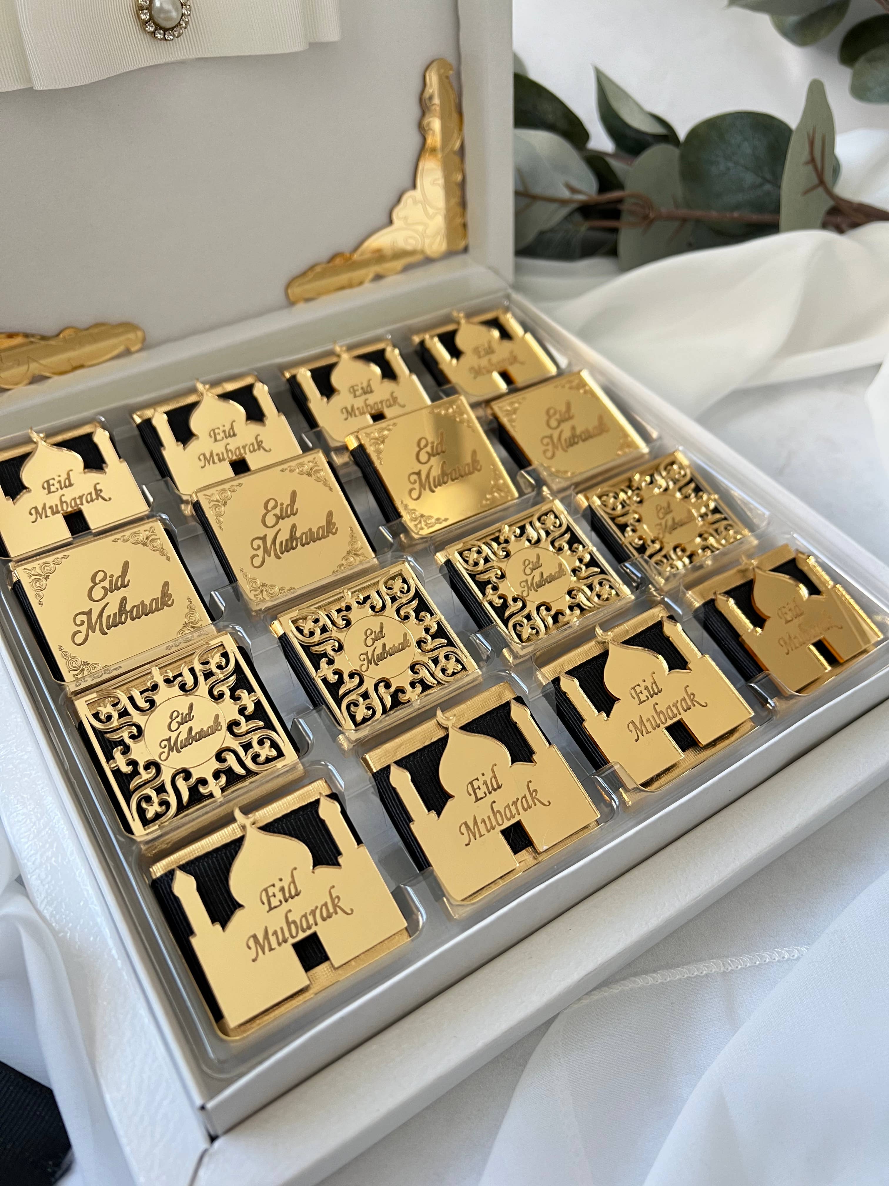 Uniq Favors - Wholesale Chocolate Box - Eid Mubarek Chocolate Box, Ramadan Kareem Favors0