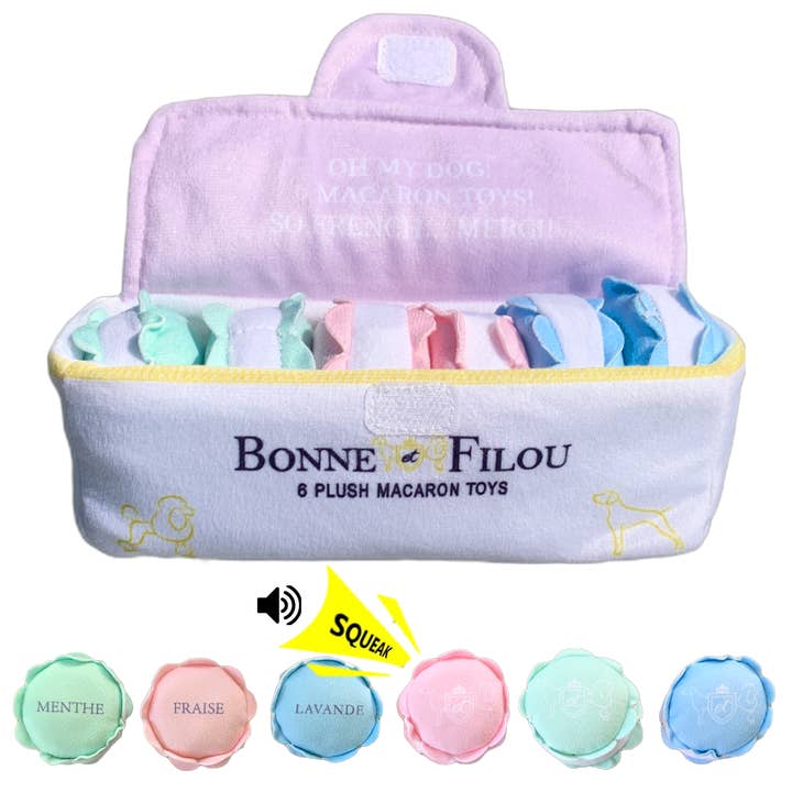 Hundespielzeug Macarons Quietschen Plüsch für den Großhandel von Bonne et Filou