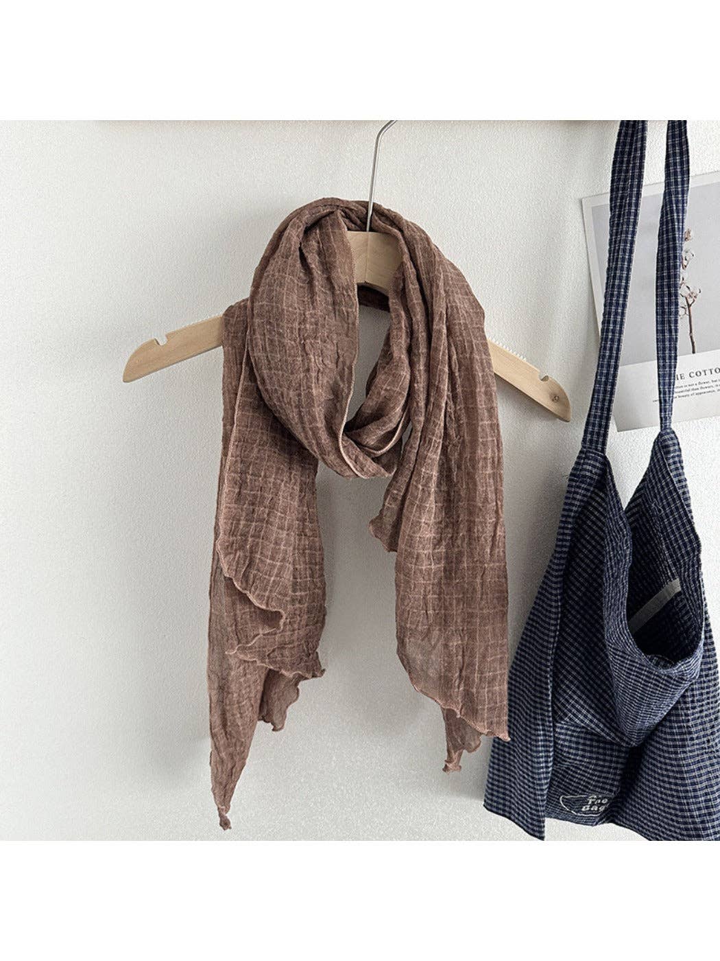 Funkyrel® Atzbranding Limited - Wholesale Scarf - Women's - Scarvii - Vintage Solid Color Women's Crinkled Scarf5