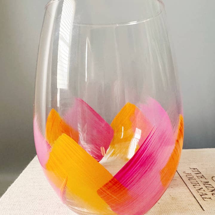 Heather Eck Artist LLC - Wholesale Wine Glass - Coffee & Wine | Glass | Donuts | Iced Coffee | Wine Glass