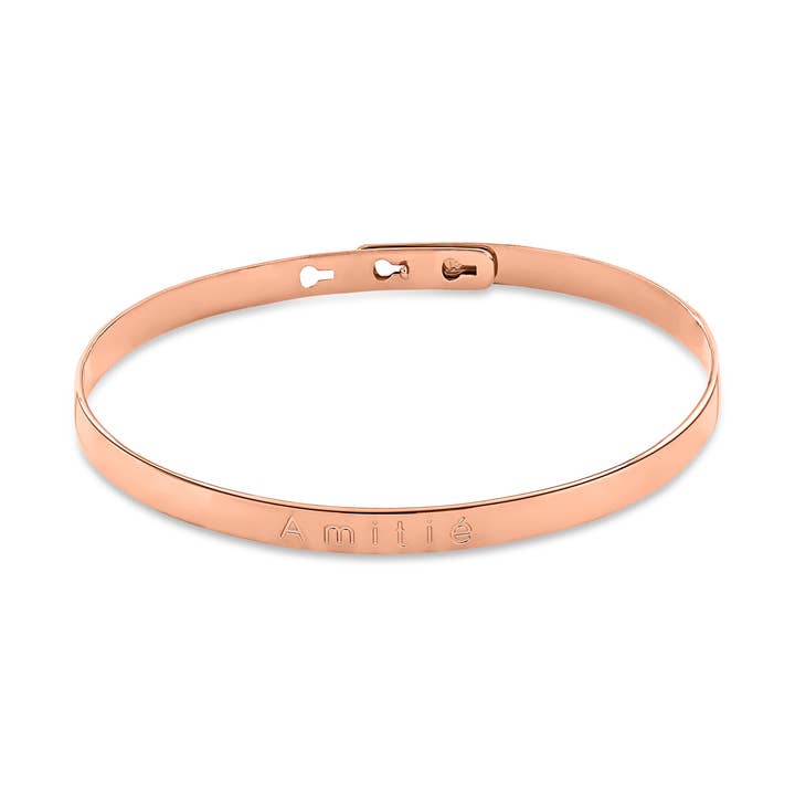 Armreif Amitié rosévergoldet für den Großhandel von Enomis