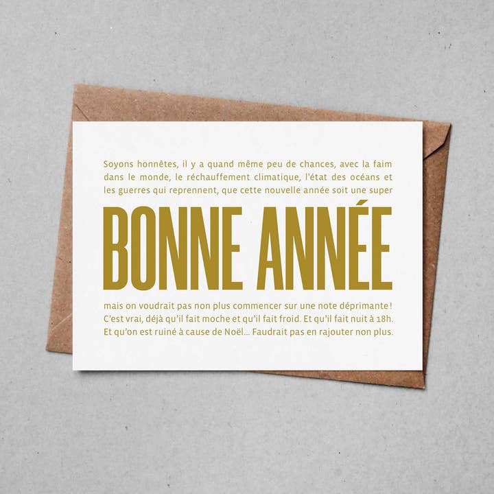 "Greetings Card": Happy New Year ...hope (with envelope) for wholesale by Le shop de Bulma