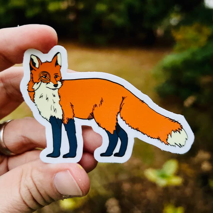 Félix le renard {autocollant} pour la vente par Uncle Dunc's Sticker Shoppe