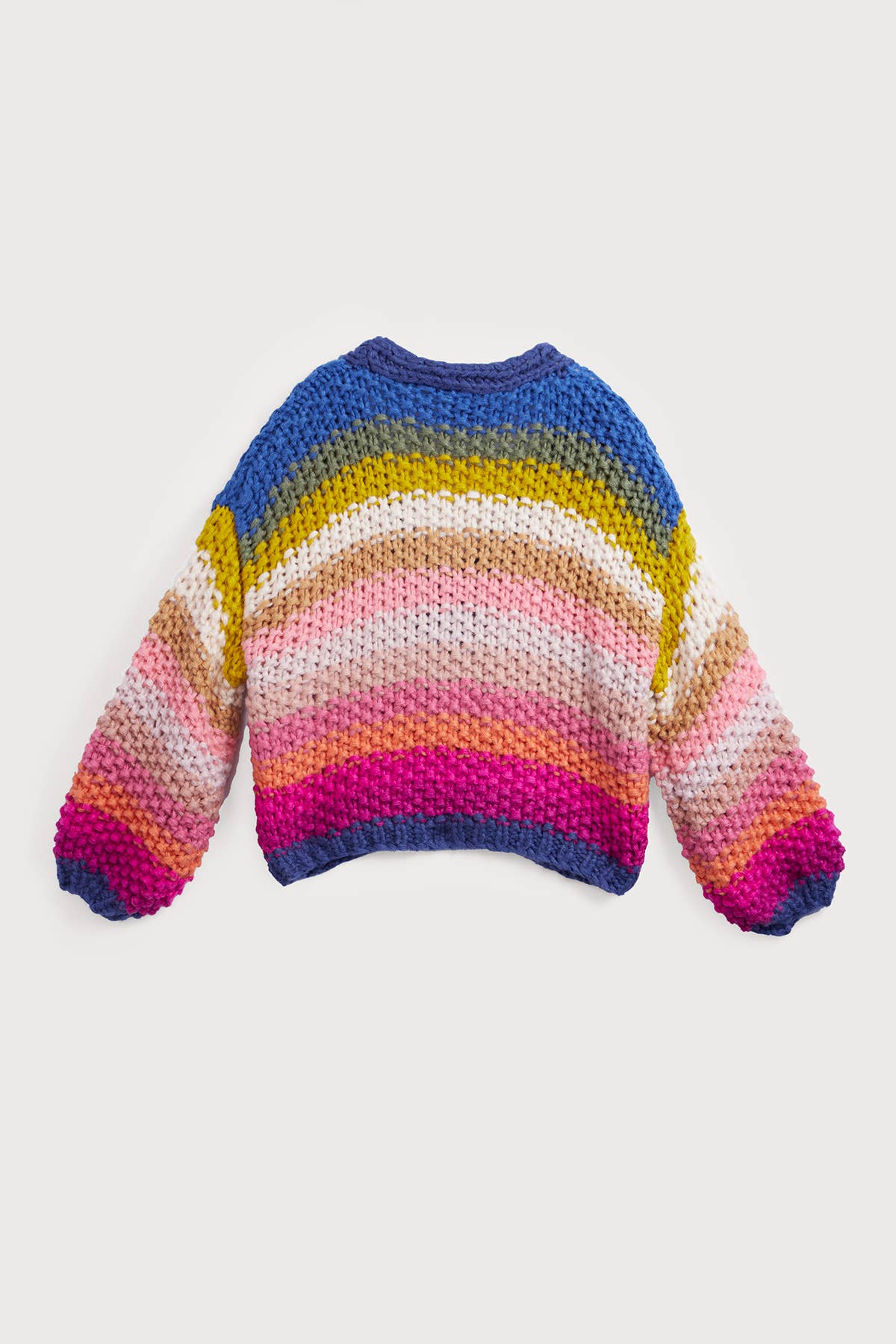 SAACHI - Wholesale Knit Sweater - Women's - Reversible Rainbow Pullover Sweater6