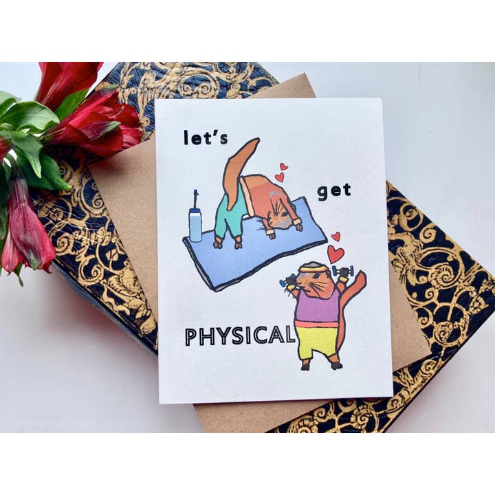 ”Låt oss bli fysiska” Gopher Love/Valentine Card för wholesale av HEI LO CARDS