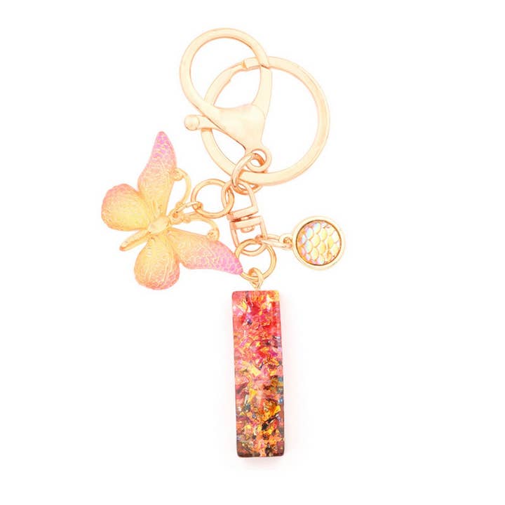 ACCITY - Wholesale Keychain - Women's - Creative Crystal Letter Keychain with Resin Sequins_CWAB50218