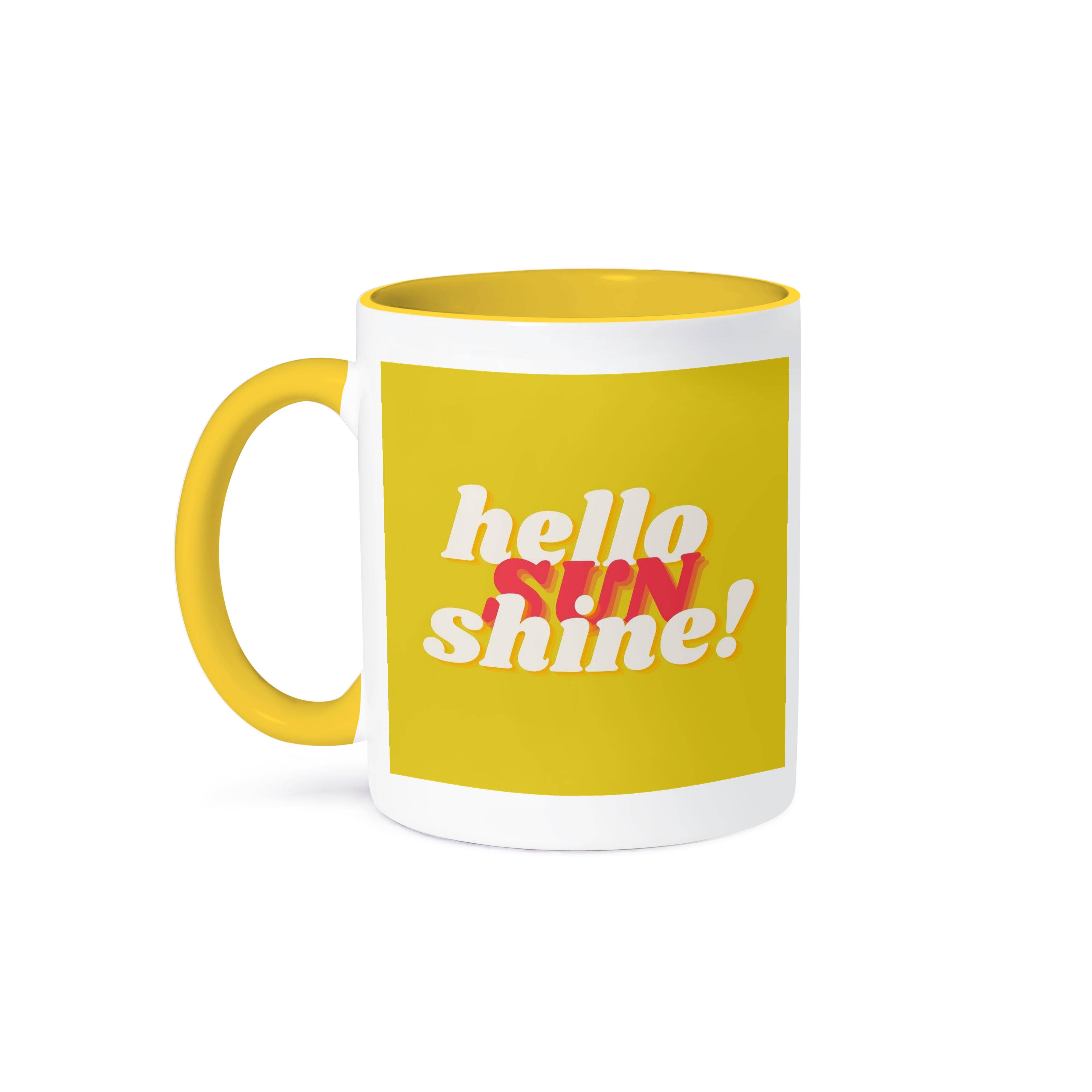 3dRose – Caneca por atacado – 3dRose, Caneca de Citações Amarelas Olá Sol Brilhante0