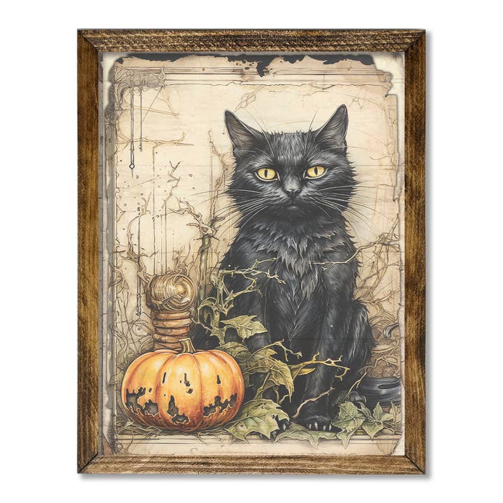Jarmz Designs - Wholesale Kunstprint - TIMBERLAND FRAME VINTAGE ZWARTE KAT