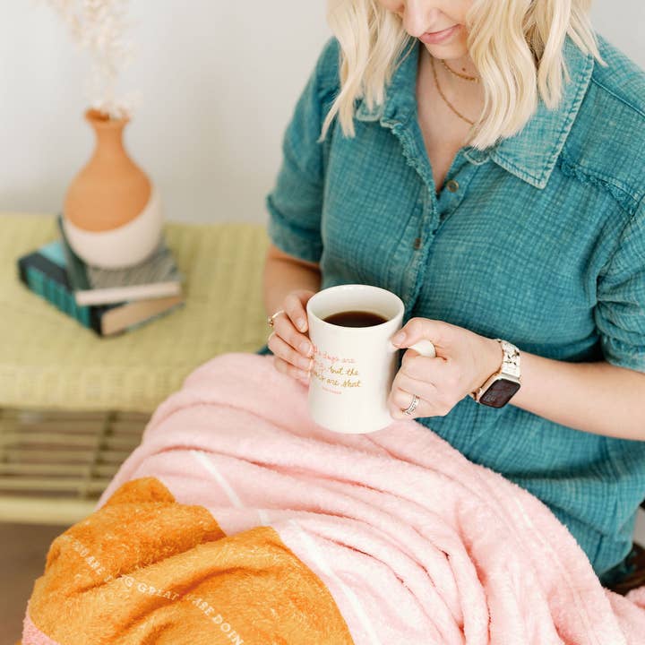 Doe A Deer - Wholesale Throw Blanket - The Days Are Long 50x60 Blanket + Bag Set | New Mom Gift1