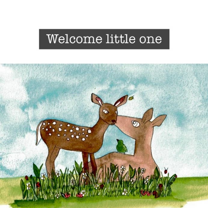 Willkommen, kleiner Schatz Grußkarte für den Großhandel von Elle Bee Art Studio