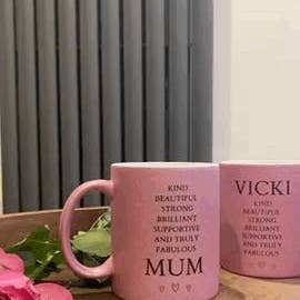 Mum Mug Pink and Glittery mums Fabulous Mug for wholesale by Giftieness