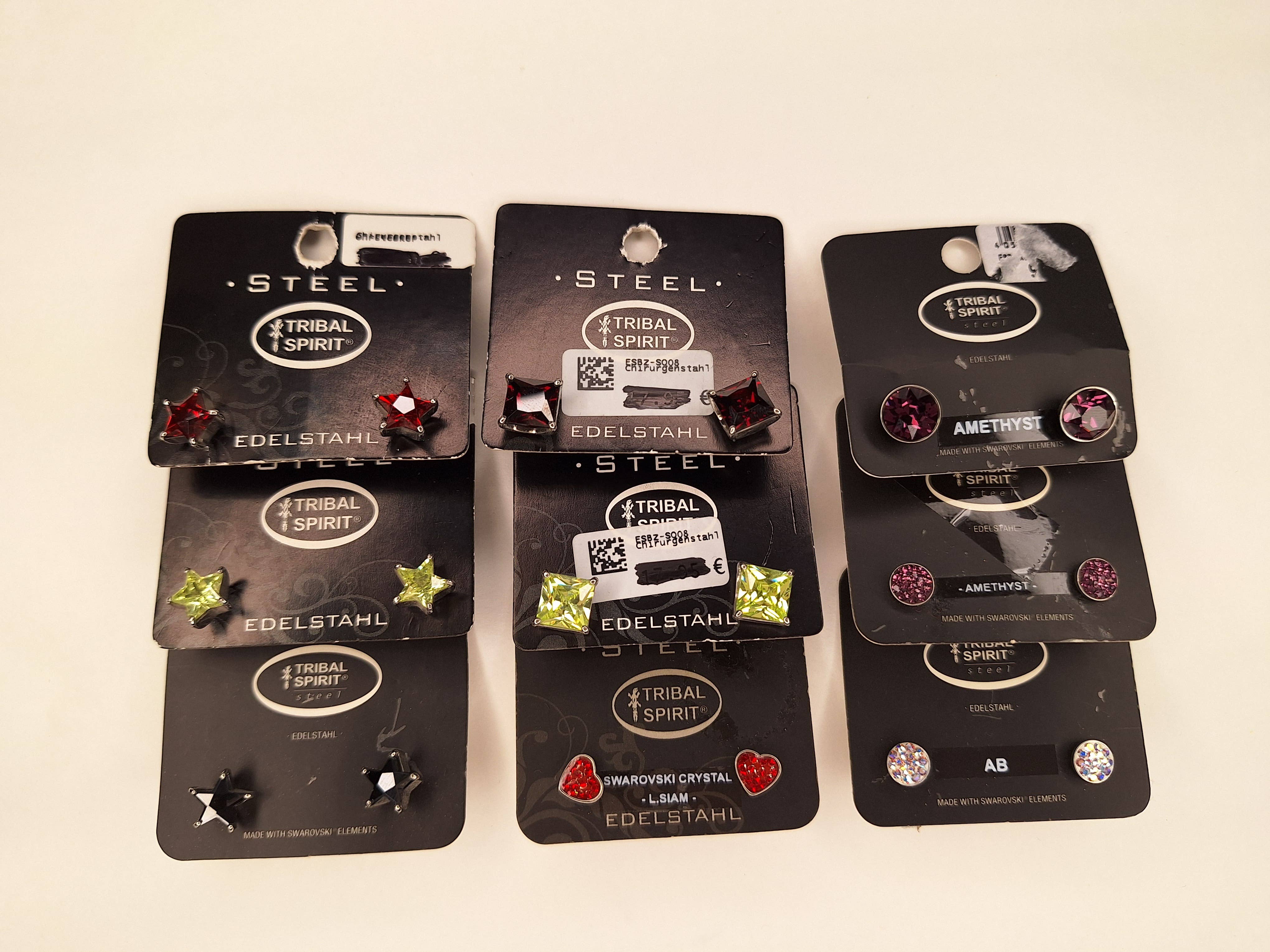 DayForPlanet - Venta al por mayor Pendientes de botón/aretes de poste - Mix pendinetes de acero inoxidable quirúrjico.8