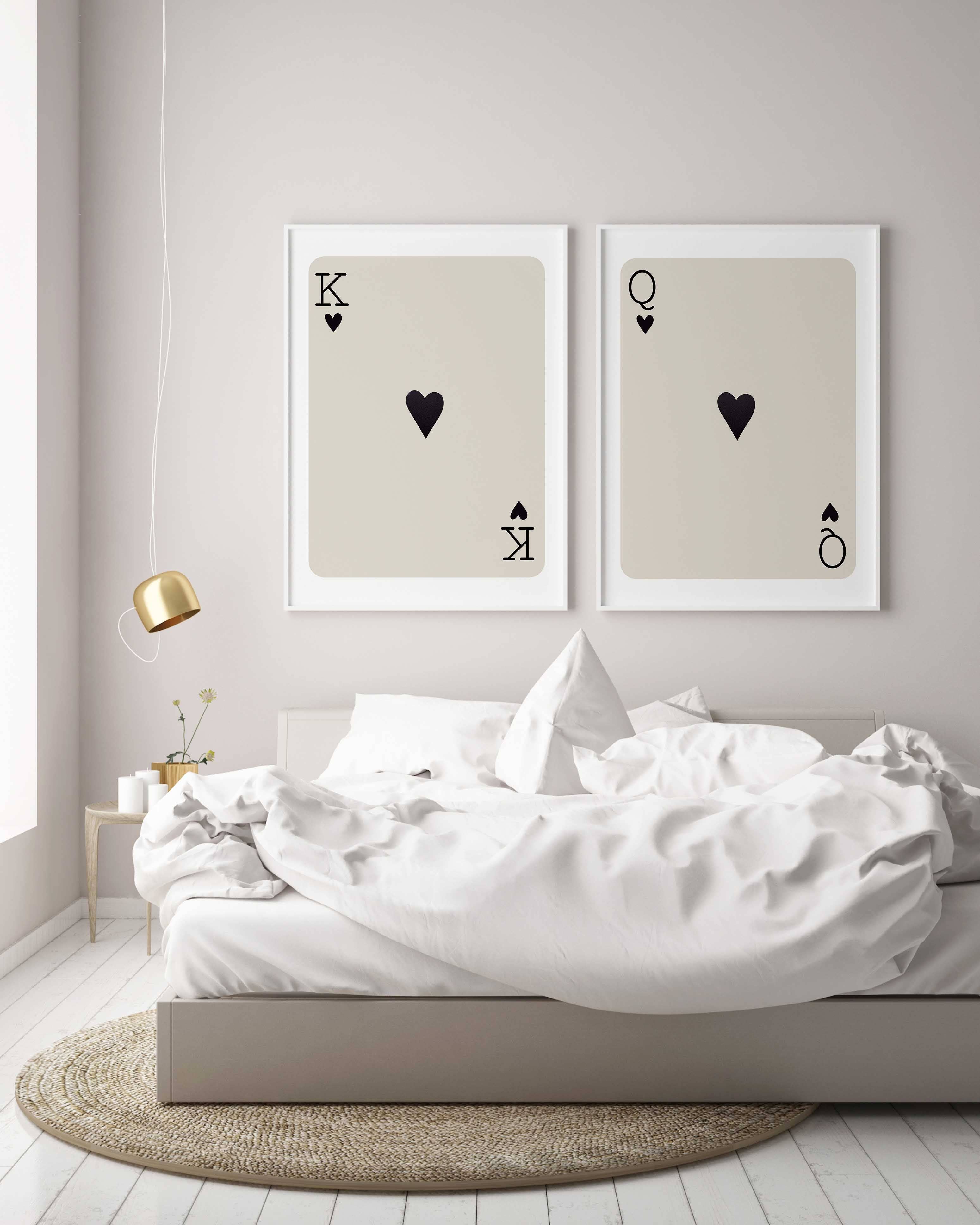 D'LUXE PRINTS - Wholesale Gallery Wall Set - King & Queen of Hearts – Modern Playing Card Print Set2