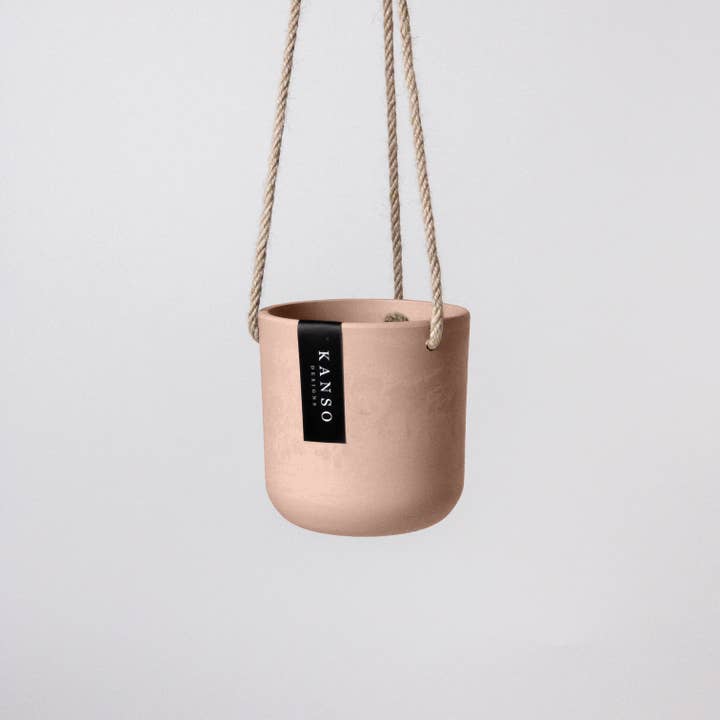 Kanso Designs - Wholesale Hanging Planter - 4" Signature Stone Hanging Planter Pot