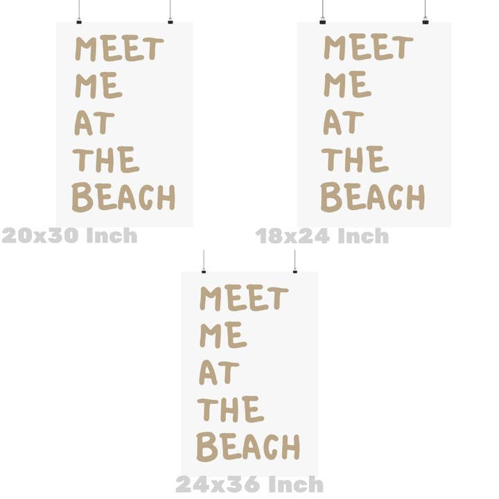 Honey Coast Print Co. - Wholesale Art Print - Meet Me At The Beach Wall Art Coastal Cowgirl Prints
