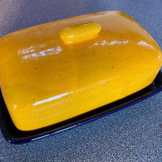 Butter Dish Yellow with Royal Blue Dish and other Purchase Wholesale bd03. Free Returns & Net 60 Terms on Faire trending on Faire.