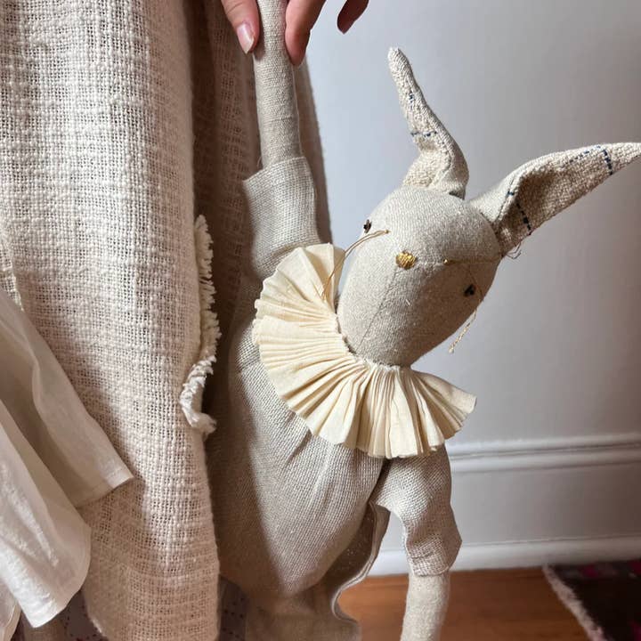 Skippy Cotton - Wholesale Decorative Tabletop Object - Ruffle Bun Ragdoll - Cotton-filled Art Doll