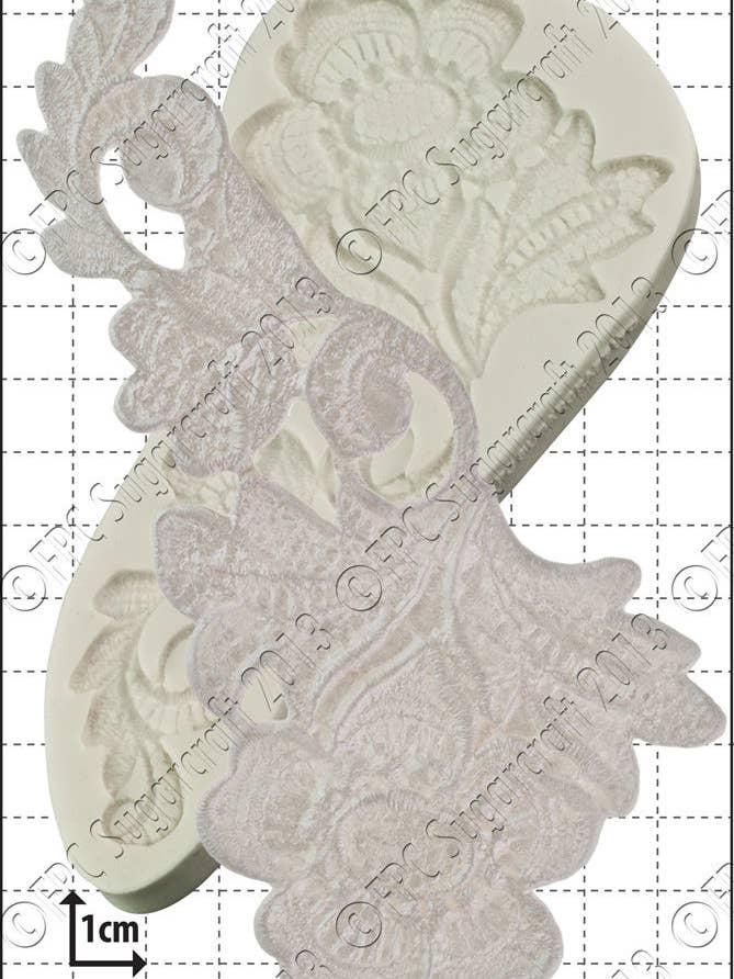 Lace Silicone Mould (Mold) - 'Annie Rose' by FPC Sugarcraft for wholesale by FPC Sugarcraft