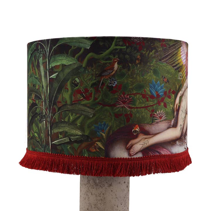 LAMPEKAPPE TROMME 30X20CM MED FRYNSE SONGE for engroshandel hos Voglio Bene