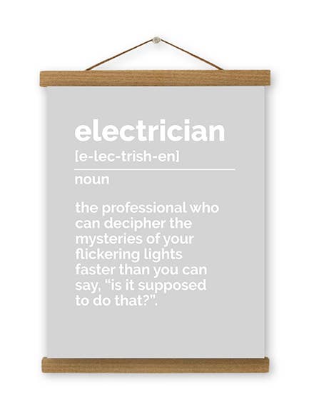 Elektriker Definition Konstaffisch för wholesale av IMPAPER