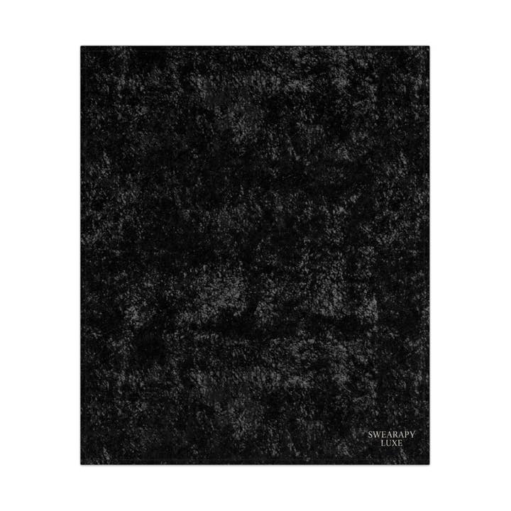 SWEARAPY™ LUXE Crushed Velvet Throw Blanket — Black | Ultra-Soft Modern Luxury Accent for Couch & Bed for wholesale by Swearpy
