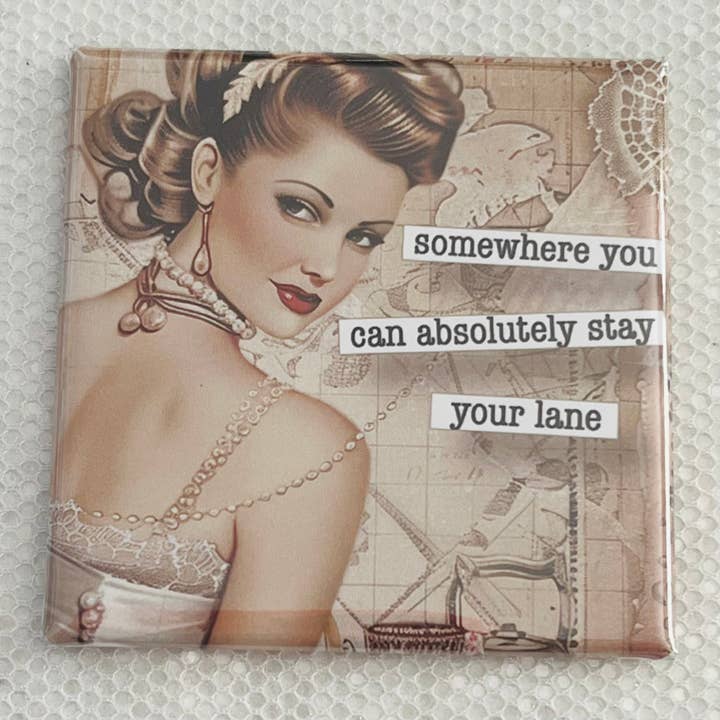 IRGENDWO, WO DU BLEIBEN KANNST...DEINE SPUR 2x2 MAGNET für den Großhandel von Stuck On Joy