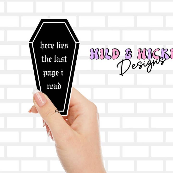 Here Lies the Last Page I Read - Coffin - Gothic Bookmark for wholesale by Wild & Wicked Designs