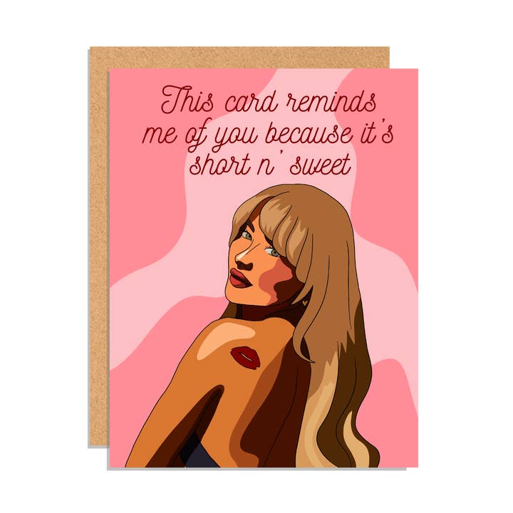 Short n' Sweet Greeting Card for wholesale by Paper Rings Press