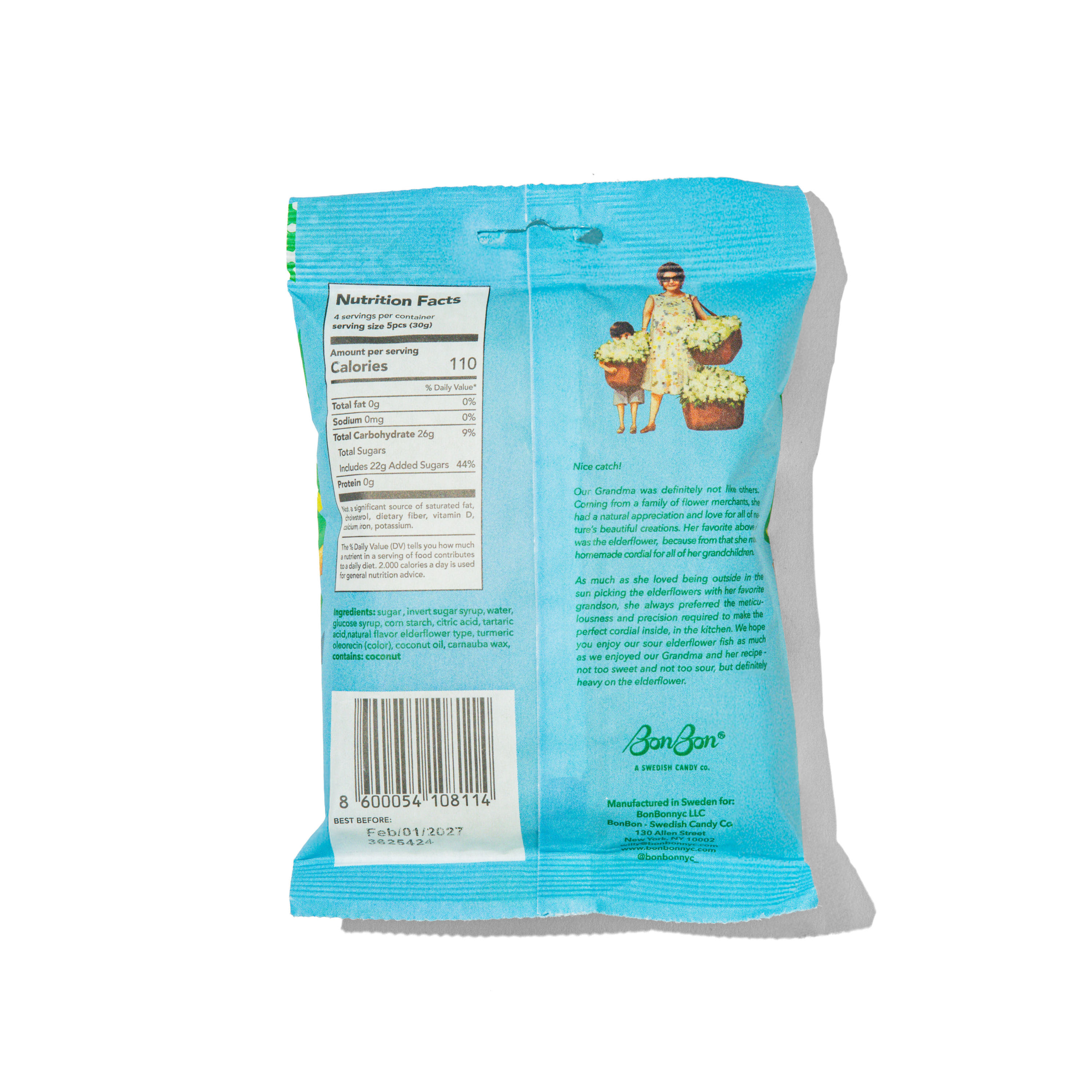 BonBon - A Swedish Candy Co - Venta al por mayor Gominolas - Pescado agrio de flor de saúco - Caramelos suecos, 5.2 oz (150 g)2