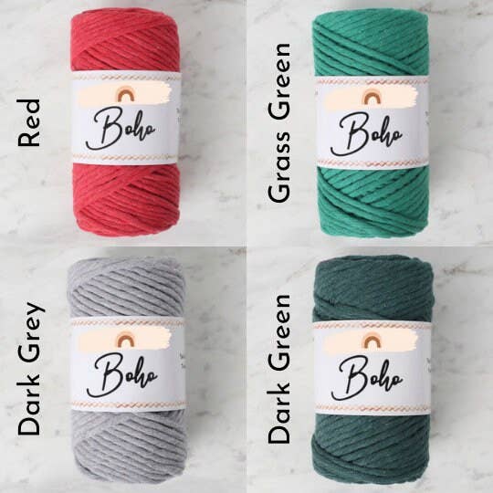 MY BOUQUETS - Wholesale Yarn - Macrame Cord 3-4 mm 100% Cotton | 240 Ft (75 m) | Single Twist, High Quality | Macrame Rope | Macrame String Cotton Yarn | Macrame 3.5 mm