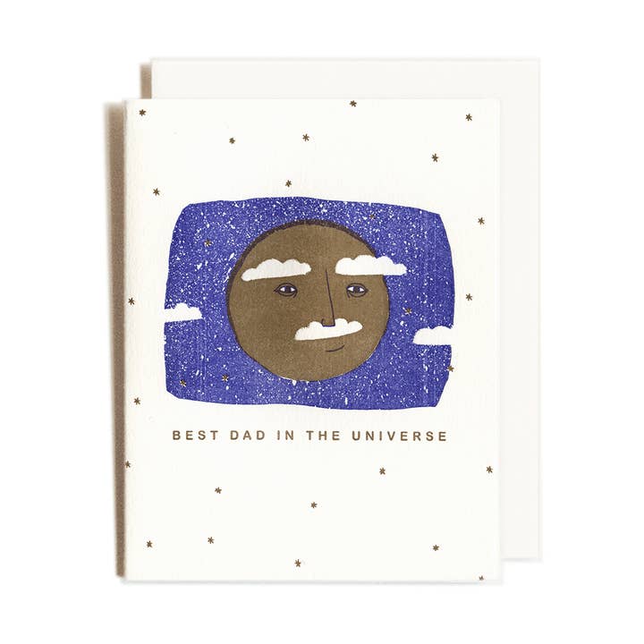 Bester Papa im Universum | Letterpress-Karte für den Großhandel von Homework Letterpress Studio