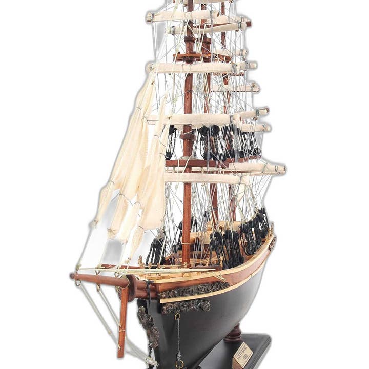 HomeRoots - Wholesale Decorative Tabletop Object - 17" Brown Wood and Metal Cutty Sark Model Boat Sculpture4