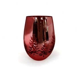 Renee Jar – Christmas Trees Red for wholesale by Antwerp Luxury candle supplies