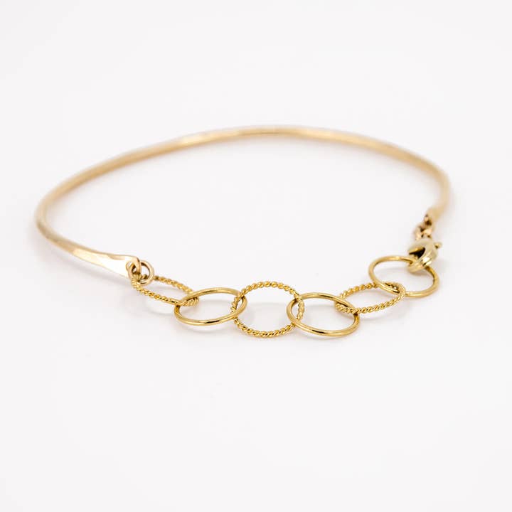 Twist Circle Chain Bangle por atacado de Tumbleweed Shop and Studio LLC