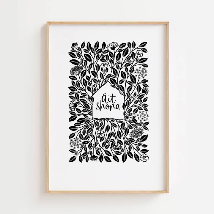 Art print | Irish | Happy place | Home | A4 | screen print for wholesale by Once upon a Dandelion