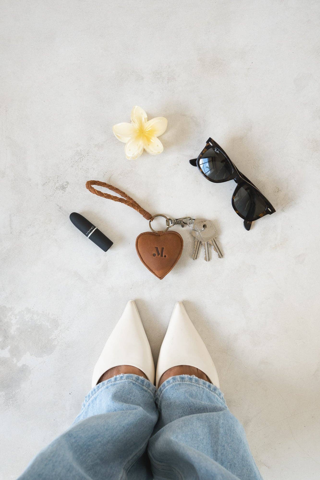 MANDRN – Großhandel Schlüsselanhänger – Damen – Puffy Heart Schlüsselanhänger — Sattel (leicht)3