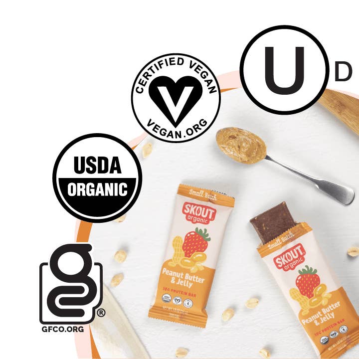 Skout Organic - Wholesale Snack Bar - Skout Organic Peanut Butter & Jelly Protein Bar | Vegan
