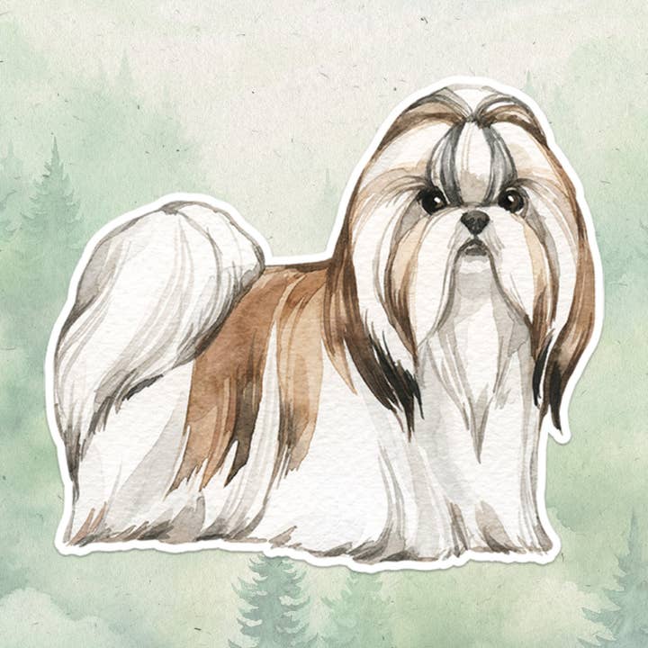 Shih tzu hund klistermærke for engroshandel hos Soul Familiar