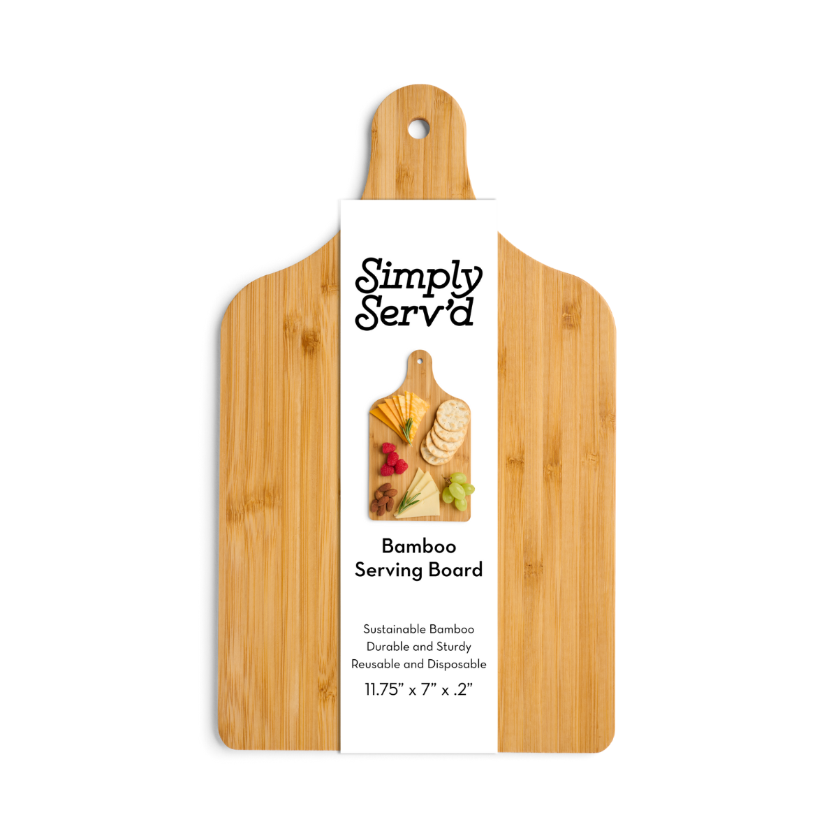 Sophistiplate - Wholesale Cheese board - 11.75" x 7" Bamboo Serving Board1