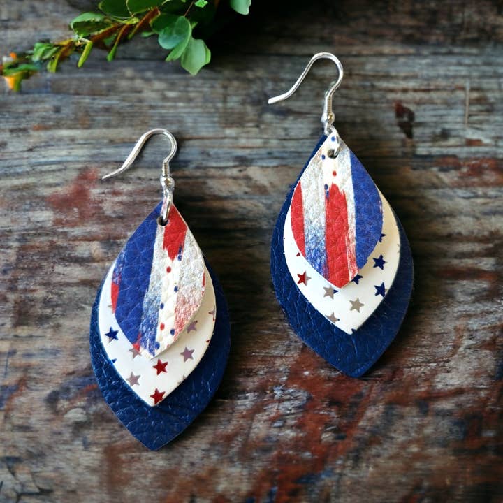 4 luglio Brushstroke Stacked Diamond per la vendita all'ingrosso da parte di Bushleys Beauties, LLC