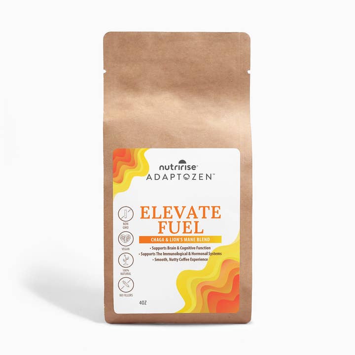 AdaptoZen Elevate Fuel (4oz) - Chaga & Lion's Mane Blend for wholesale by NutriRise