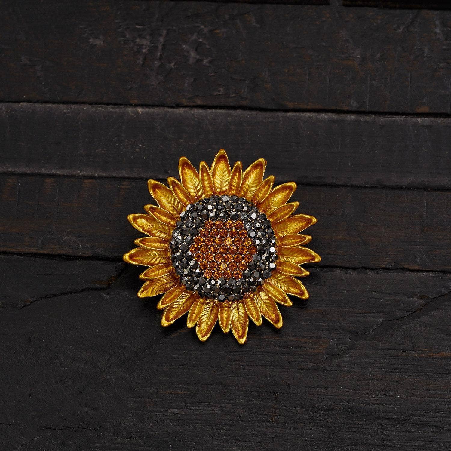 Tourtiwi – alfinete de lapela por atacado – Broche Retro de Girassol, Broche de Flor de Planta em Liga3