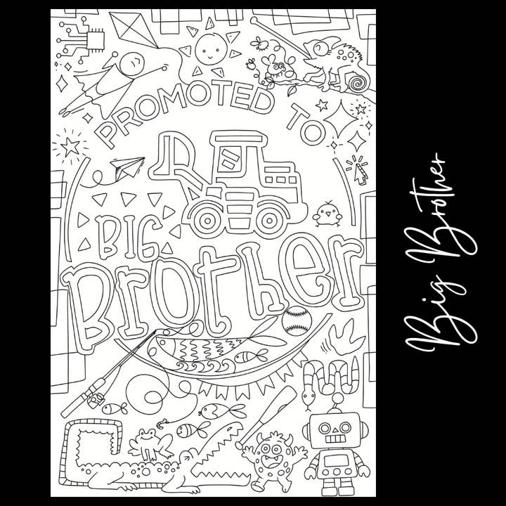 Big Brother – Giant Coloring Page (24x36") for wholesale by Tons of Hues