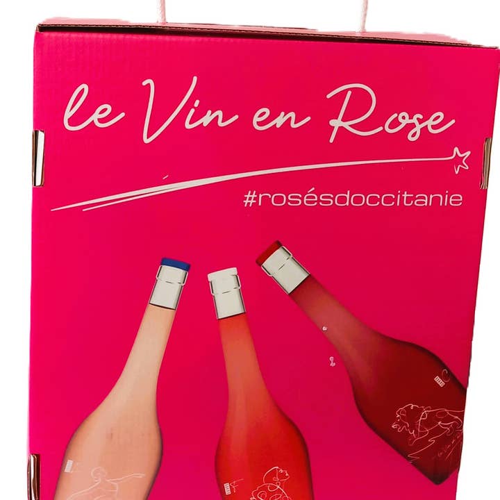 Le Vin En Rose - Wholesale Wine Gift Bag - “Le Vin en Rose” gift box for 3 rosés1