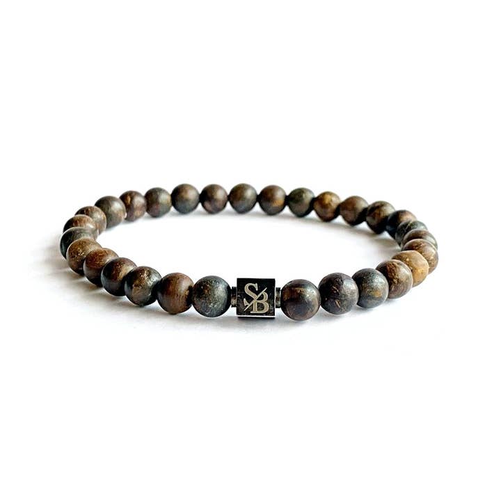 Matt Bronsit stenar 6mm för wholesale av Stoney Bracelets